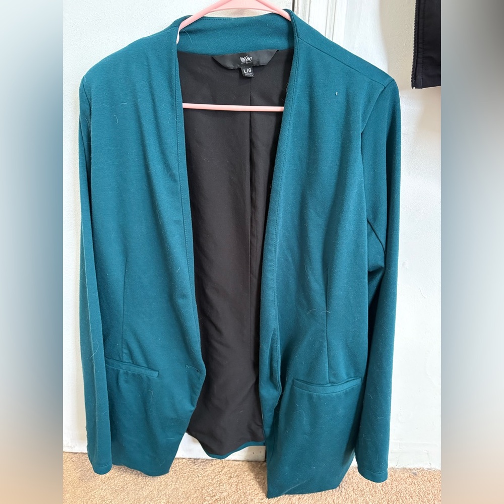 Mossimo Supply Co. Teal Open-Front Blazer